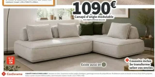 Canapé d'angle modulable