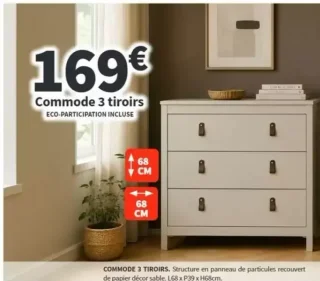 Commode 3 tiroirs