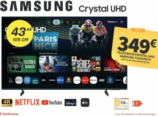 Téléviseur Crystal UHD Samsung TU43U8075