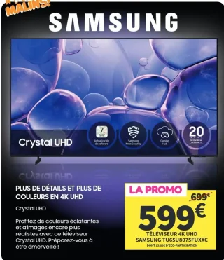 Téléviseur 4K UHD SAMSUNG TU65U8075FUXXC