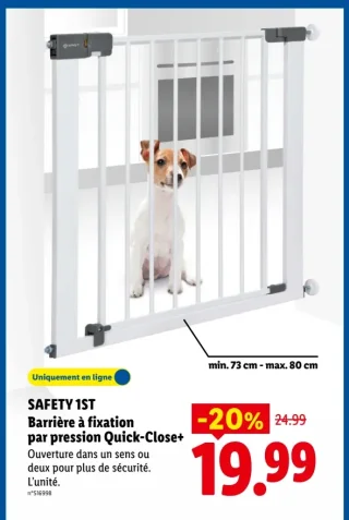 Barrière à fixation par pression Quick-Close+ SAFETY 1ST