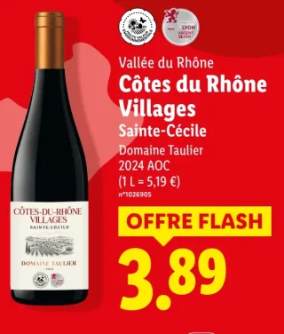 Vallée du Rhône Côtes du Rhône Villages Plan de Dieu Domaine Lebrun 2025 AOP