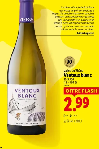 Ventoux blanc 2025 AOP Vallée du Rhône
