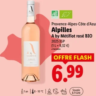 Provence-Alpes-Côte d'Azur Alpilles A by Métifiot rosé BIO 2025 IGP