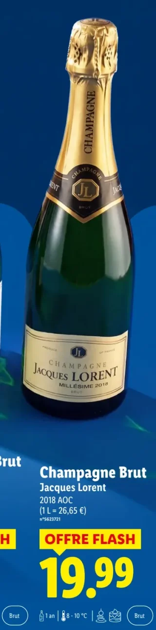 Champagne Brut Jacques Lorent 2018 AOC
