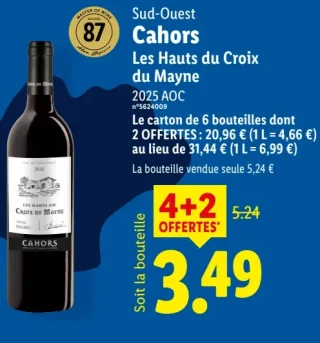 Sud-Ouest Cahors Les Hauts du Croix du Mayne 2025 AOC