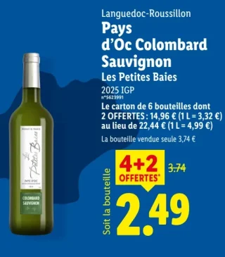 Pays d'Oc Colombard Sauvignon Les Petites Baies