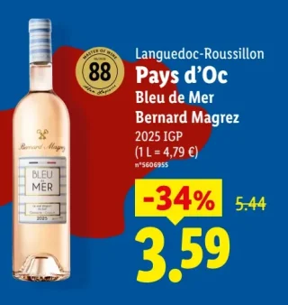 Languedoc-Roussillon Pays d'Oc Bleu de Mer Bernard Magrez 2025 IGP
