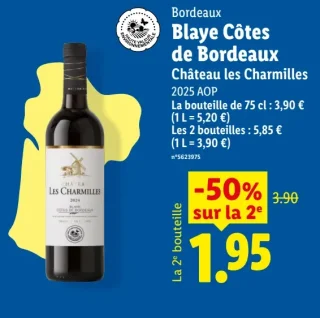 Bordeaux Blaye Côtes de Bordeaux Château les Charmilles 2025 AOP