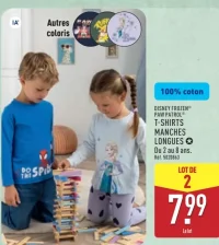 T-shirts manches longues Disney Frozen / Paw Patrol