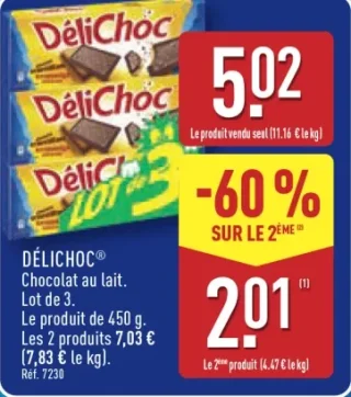 Délichoc Chocolat au lait