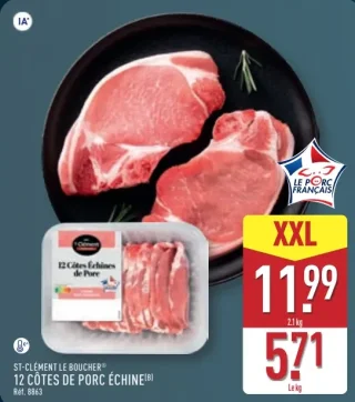 ST-CLÉMENT LE BOUCHER 12 côtes de porc échine