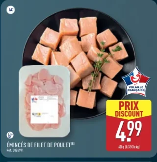 Émincés de filet de poulet