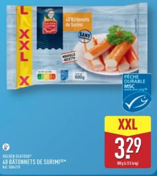 Golden Seafood 48 Bâtonnets de Surimi