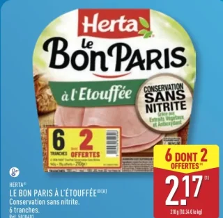 HERTA® LE BON PARIS À L'ÉTOUFFÉE Conservation sans nitrite