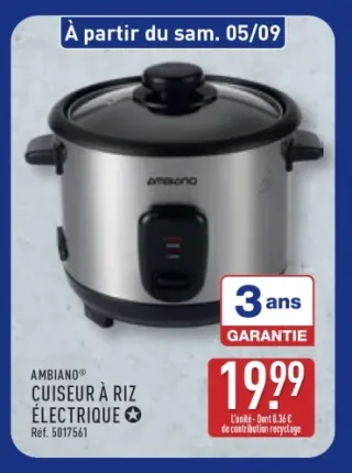 Ambiano Cuiseur à riz électrique