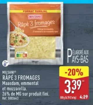 Milsani Râpé 3 fromages
