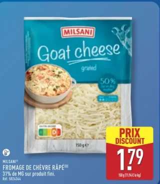 Milsani Fromage de chèvre râpé