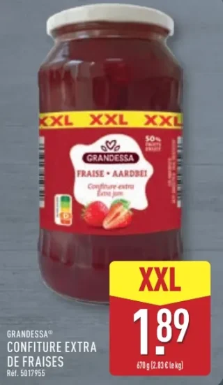 Confiture Extra de Fraises Grandessa