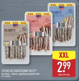 Saucissons secs en sticks Alametti