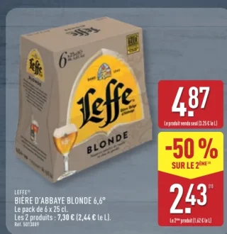 LEFFE® BIÈRE D'ABBAYE BLONDE 6,6°