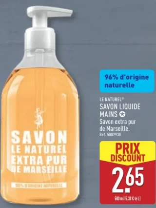 Le Naturel Savon Liquide Mains Extra Pur de Marseille