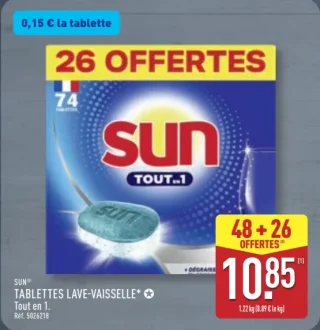 Sun Tablettes Lave-Vaisselle Tout en 1