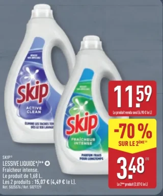 Skip Lessive Liquide Active Clean / Fraîcheur intense
