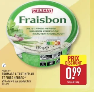 Milsani Fromage à Tartiner Ail et Fines Herbes