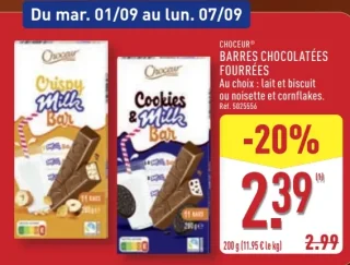 Choceur Barres Chocolatées Fourrées