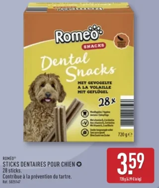 ROMÉO® STICKS DENTAIRES POUR CHIEN Dental Snacks