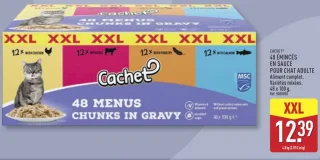 CACHET® 48 Émincés en sauce pour chat adulte