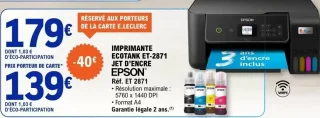 Imprimante Ecotank ET-2871 Jet d'encre Epson