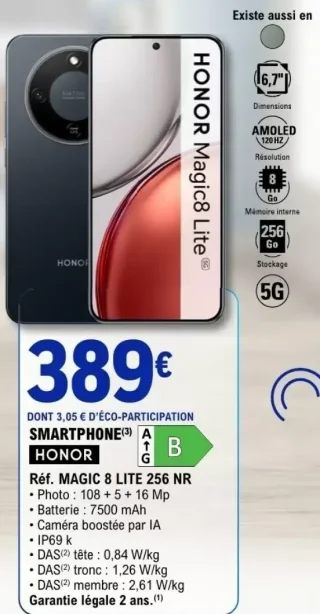Smartphone Honor Magic 8 Lite 256 NR