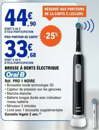 Brosse à dents électrique Oral-B Réf. PRO 1 NOIRE