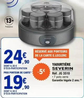 Yaourtière SEVERIN Réf. JG 3510