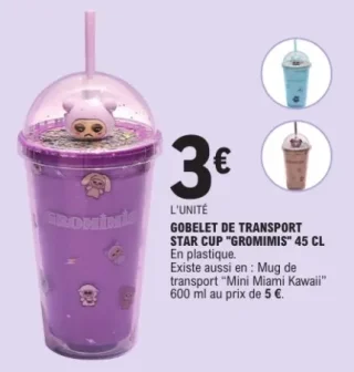 GOBELET DE TRANSPORT STAR CUP "GROMIMIS" 45 CL
