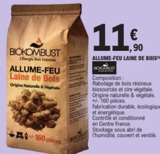 Allume-Feu Laine de Bois Biokombust