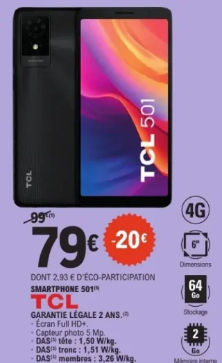 Smartphone TCL 501