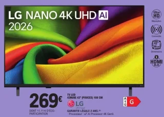 TV LED LG 43NU8E 43" (POUCES) 108 CM