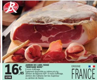 Jambon sec Label Rouge "Montagne Noire"