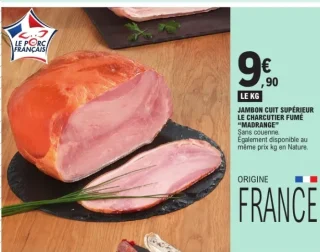 Jambon cuit supérieur le charcutier fumé "Madrange"