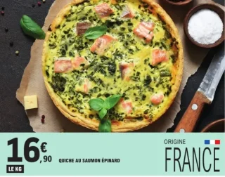 Quiche au saumon épinard