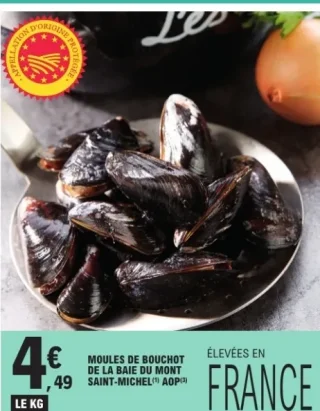 Moules de bouchot de la Baie du Mont Saint-Michel AOP