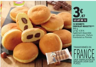 12 beignets chocolat-noisette