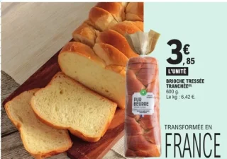 Brioche tressée tranchée