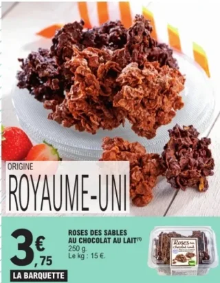 Roses des Sables au chocolat au lait
