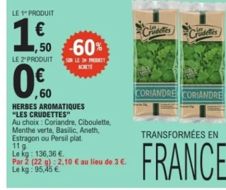 Herbes aromatiques "Les Crudettes"