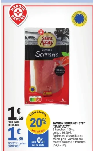 Jambon Serrano STG Saint Azay