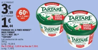 Fromage Ail & Fines Herbes Tartare Maxi Format